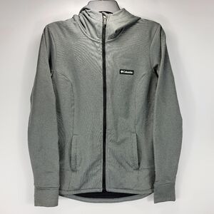 Columbia Omni Wick Softshell Full Zip Athletic Jacket Women Medium Gray Outdoor